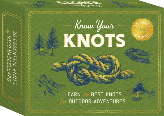 Know Your Knots: Learn the Best Knots for Outdoor Adventures - 30 Cards and 2 Ropes Other Kaddo
