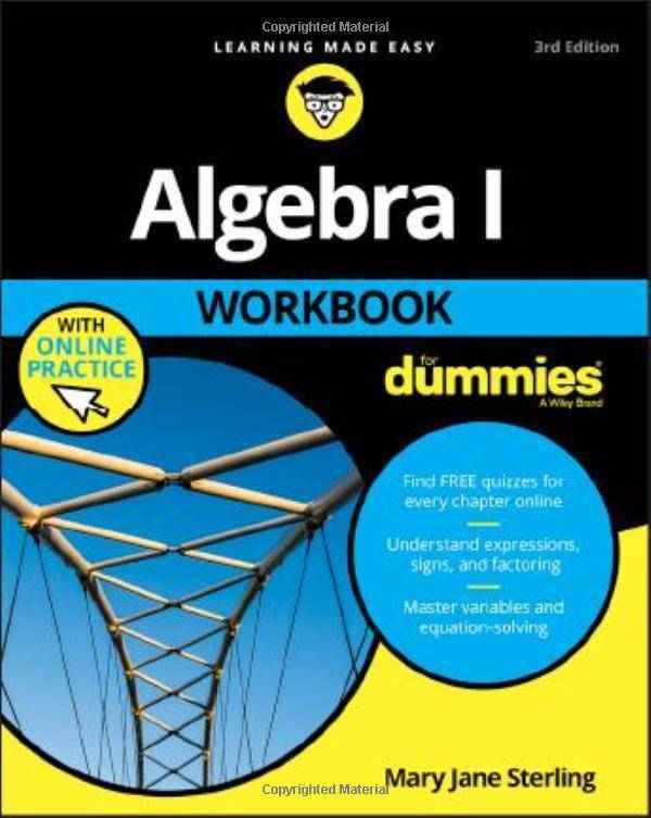 Algebra I Workbook for Dummies - MO Corrections Bookstore